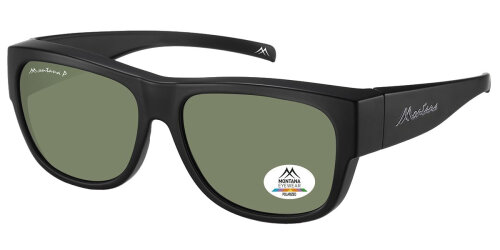 Montana Überbrille / Sonnenbrille mit polarisierenden Gläsern und grüner Tönung - inklusive Etui