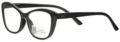 Schwarze Cateye Lesebrille von ELLE EL15950 mit hochwertigem Federscharnier in versch. Stärken