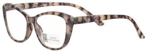 Graue Cateye Lesebrille von ELLE EL15950 mit hochwertigem Federscharnier in versch. Stärken