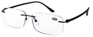 Lesebrille Reinhold in Schwarz mit randlosem Design und...