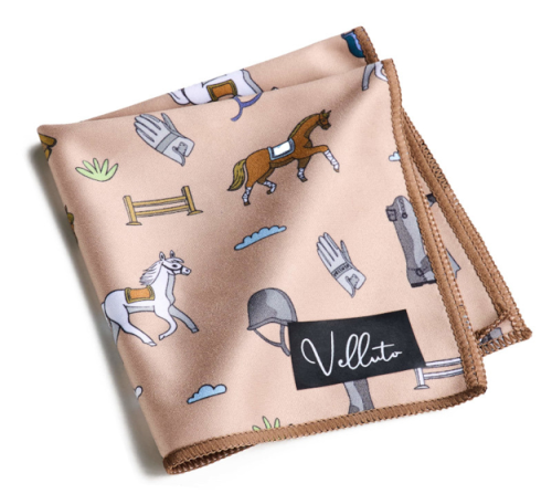 Velluto® Cavallo – Premiumtuch in Champagner 25 x 25 cm als Brillen- und Einstecktuch