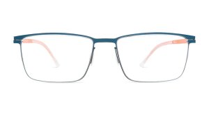 Etnia Barcelona BYTE 540 in Petrol - Orange 54/17 Vollrand mit Federscharnier