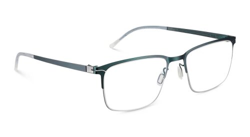 Etnia Barcelona LEGRAIN 550 in Grün - Silber 55/19 Vollrand mit Federscharnier