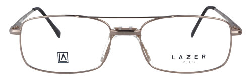 Schlichte Brillenfassung TIBOR (groß) mit Federscharnier und verstellbarem Sattelsteg in Gold