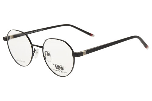 Elegante Braunwarth Brillenfassung BW 61 - 241501 aus Metall in Schwarz mit Federscharnier