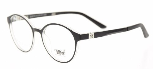 Brillenfassung BRAUNWARTH 52 - 222103 für Herren und Damen in Schwarz matt und Transparent matt hinterlegt mit 180° Scharnier