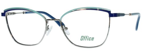 Scandinavian Frames OF-8475 C4 aus Metall mit Federscharnier in Silber-Blau