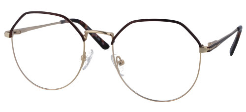 Metall- Brillenfassung FRAUKE in Gold-Havanna mit Federscharnier