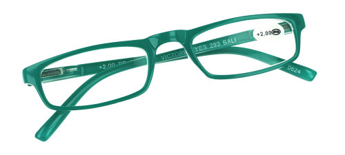 Ausdrucksstarke Fertig-Lesebrille BALI mit Federscharnier in Türkis