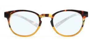 Havanna-Orangene Montana Blaulichtfilter-Lesebrille MNR1B mit Federscharnier und Nackenhalter aus hochwertigem Kunststoff