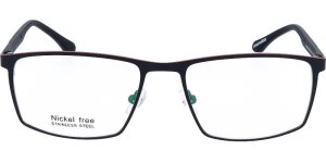 Zeitlose Mondoo 7238 Brillenfassung für Herren aus Metall in Schwarz - Rot