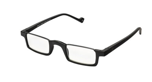 Moderne Look-Over-Lesebrille Bridge Urban Black mit markant eckiger Form