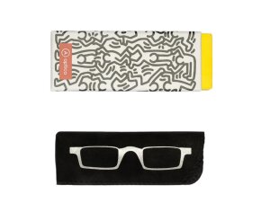 Moderne Look-Over-Lesebrille Bridge Urban Black mit markant eckiger Form