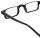 Moderne Look-Over-Lesebrille Bridge Urban Black mit markant eckiger Form