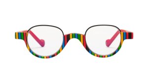 Stilvolle Look-Over-Lesebrille Bridge Panto Rainbow im...