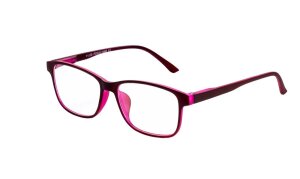Moderne Fertiglesebrille + Etui CAROLINA in Beere/Pink...