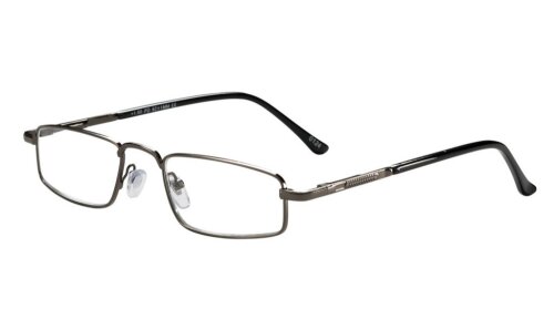 Zeitlose anthrazitfarbene Lesebrille /-hilfe SPENCER mit Einsteckbeutel in verschiedenen Stärken