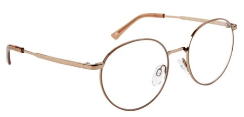 JustMILO moderne Jugendbrille JMM7 aus Metall  in Rose / Clay inkl. Zubehör