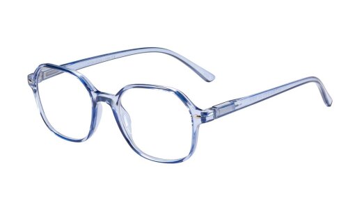 Moderne Lesebrille SOFIA mit Federscharnier und Einstecketui in Blau