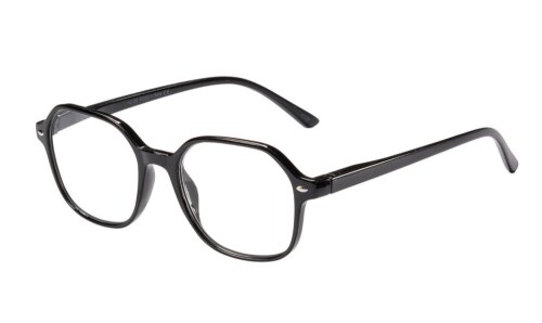 Moderne Lesebrille SOFIA mit Federscharnier und Einstecketui in Schwarz