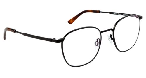 JustMILO coole Jugendbrille JMM10 aus Metall in Schwarz inkl. Zubehör