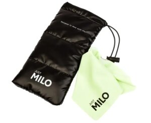 JustMILO coole Jugendbrille JMM10 aus Metall in Schwarz inkl. Zubehör