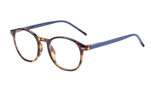 Victoria Collection MILANO Lesebrille im klassischen Panto-Design und Havanna-Blau