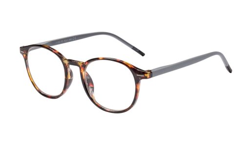 Victoria Collection MILANO Lesebrille im klassischen Panto-Design und Havanna-Grau