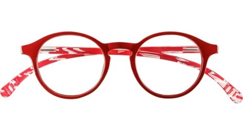 Moderne Fertiglesebrille HANGOVER COLOUR in Rot mit extra langen Bügeln und Federscharnier