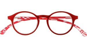 Moderne Fertiglesebrille HANGOVER COLOUR in Rot mit extra...