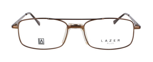 Dezente Metall-Brillenfassung TIBOR (klein) in Bronze mit Federscharnier und verstellbarem Sattelsteg