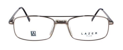 Dezente Metall-Brillenfassung TIBOR (klein) in Gun mit Federscharnier und verstellbarem Sattelsteg