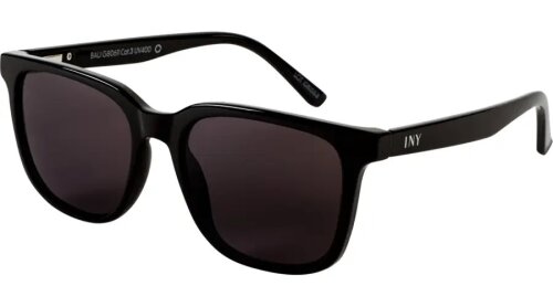 Schöne Sonnenbrille BALI in Schwarz aus recyceltem Kunststoff inkl. Zubehör