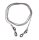 Schöne Brillenkette aus Messing mit Silikonschlaufen und Karabiner in Schwarz