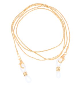 Zeitlose Brillenkette aus Messing mit Silikonschlaufen...