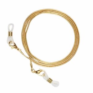 Zeitlose Brillenkette aus Messing mit Silikonschlaufen...