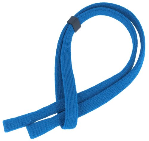 Elastisches Brillenband in Blau mit Schieber und Tube-Endstücken