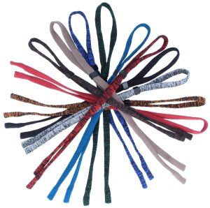 Elastisches Brillenband in Braun mit Schieber und...