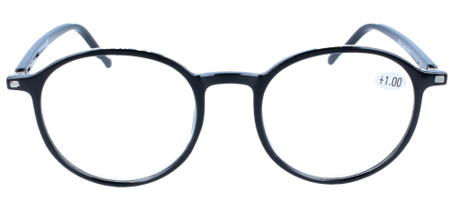 Komfortable und langlebige Lesebrille Xenia mit Federscharnier in Schwarz