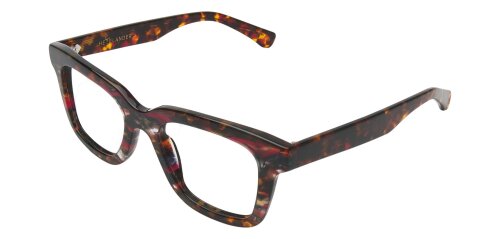 Heyelander CONALL- Ausdrucksstarke Kunststoffbrille in Havanna-Rot aus Acetat