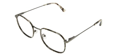 Heyelander HONOR - Moderne Metallbrille in Havanna-Gun – Leichte Vollrandfassung