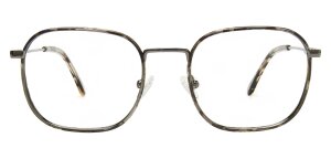 Heyelander HONOR - Moderne Metallbrille in Havanna-Gun...