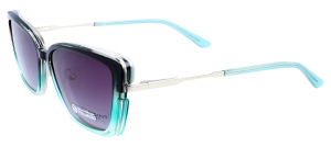 Metallbrille 2-in-1 Brille mit Sonnenclip Farbverlauf...