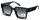 Extravagante Montana Eyewear Sonnenbrille MP175 aus Kunststoff in Schwarz Glänzend mit rauchigem Glas verlaufend