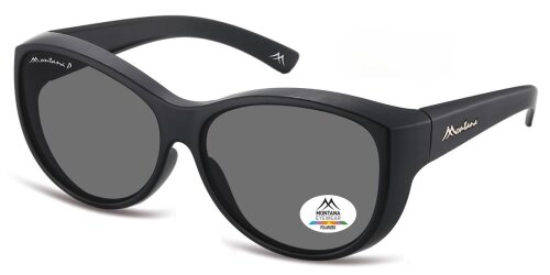 Polarisierende Sonnen-Überbrille von Montana inkl. Etui in Schwarz mit rauchigem Glas