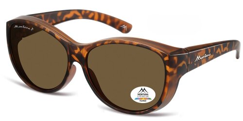 Polarisierende Sonnen-Überbrille von Montana inkl. Etui in Havanna mit braunem Glas