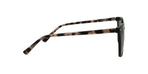 Sonnenbrille SUNRAY aus Kunststoff in Schwarz/Havanna-Rose mit grün getönten Gläsern