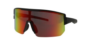 Schwarze Sonnenbrille / Sportbrille von SUNRAY  mit bunt - verspiegelten Gläsern