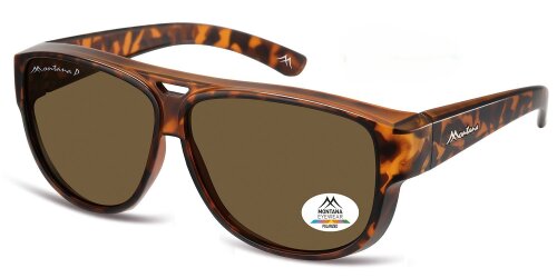 Montana Polarisierende Sonnenbrille / Überbrille in Havanna mit brauner Tönung