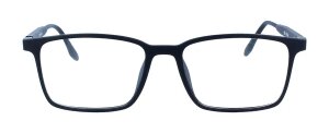 Schwarze Komplettbrille SVEN aus TR90-Material wahlweise mit Sonnen-Clip und individueller Sehstärke